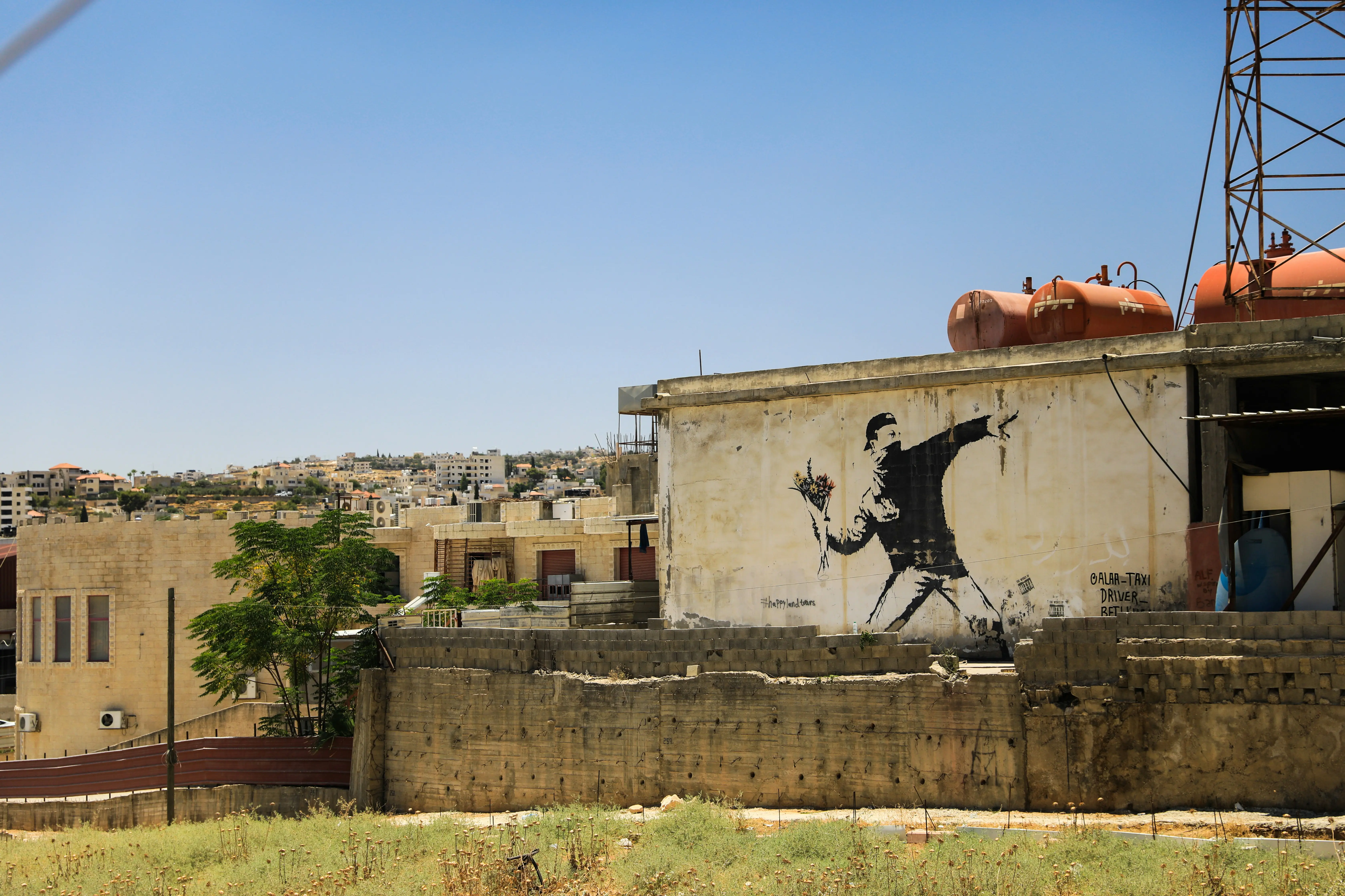 Banksy mural in Palestine photographed by Dylan Shaw